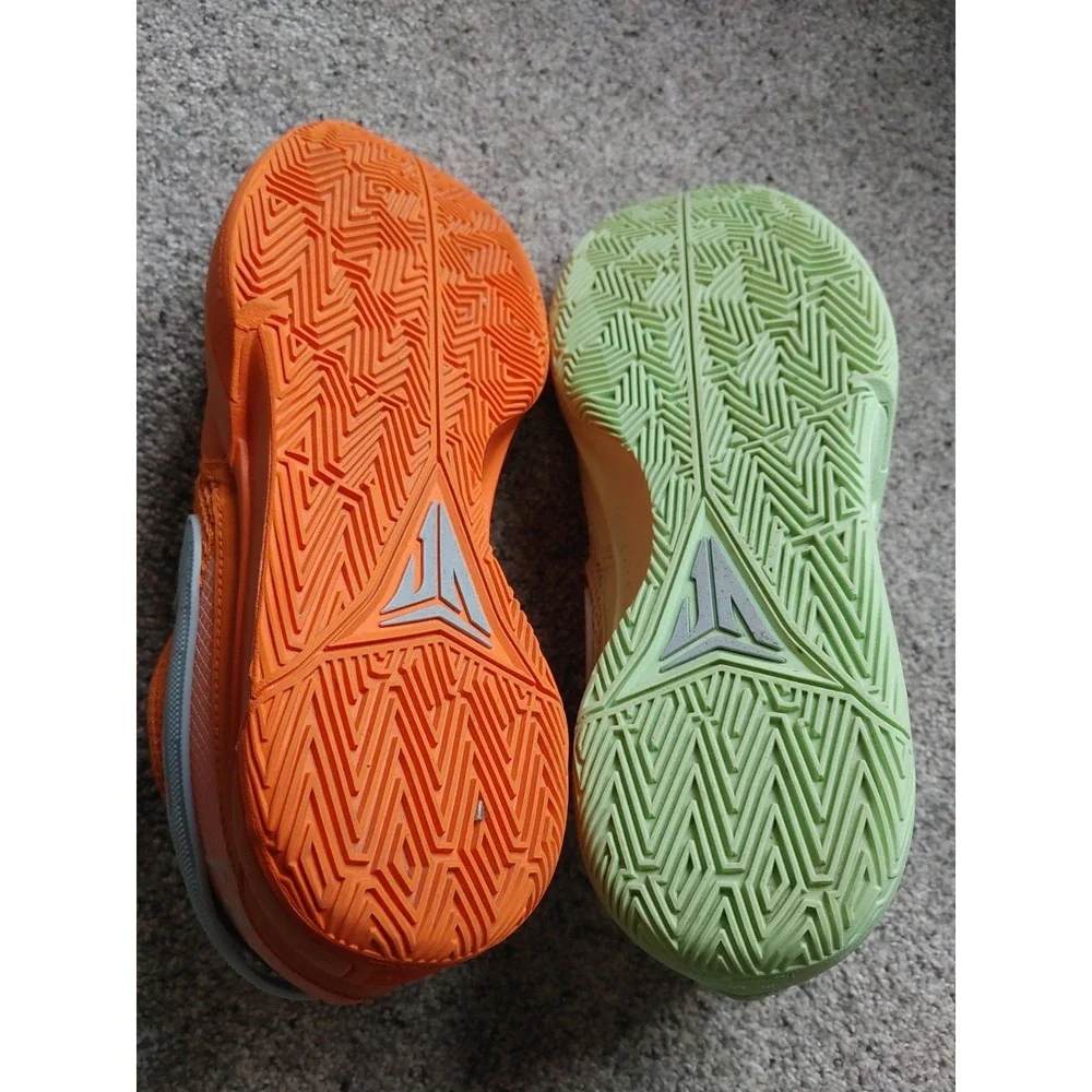 Nike Ja 1 Mismatched Basketball Shoes Sneakers Sz 12 Orange Green Athlete Sporty